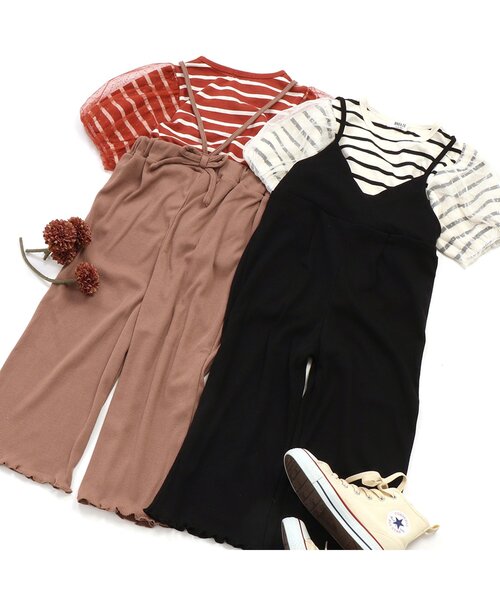 BREEZE（ブリーズ）の「リブオールインワン（つなぎ/オールインワン・キッズ・ブラック/ベージュ・90/100/110/120/130/140/150）」の8枚目の写真