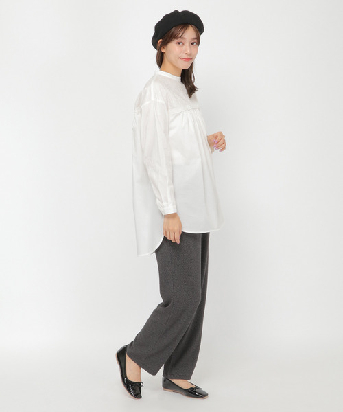 LBC(エルビーシー)の「カットジャガード柄パンツ(その他パンツ・レディース・チャコールグレー/オリーブ・M/L)」の11枚目の写真