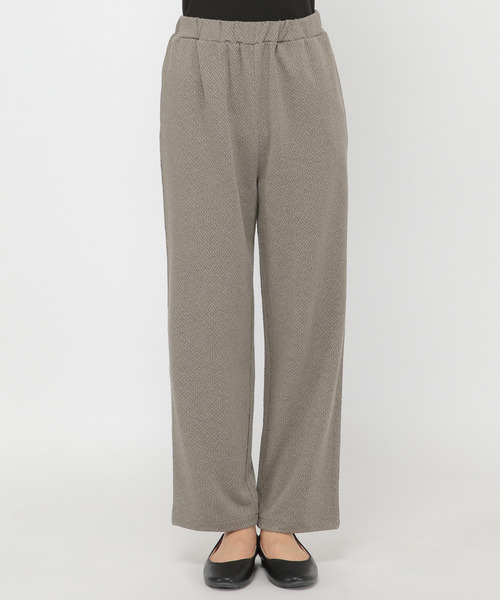 LBC(エルビーシー)の「カットジャガード柄パンツ(その他パンツ・レディース・チャコールグレー/オリーブ・M/L)」の5枚目の写真