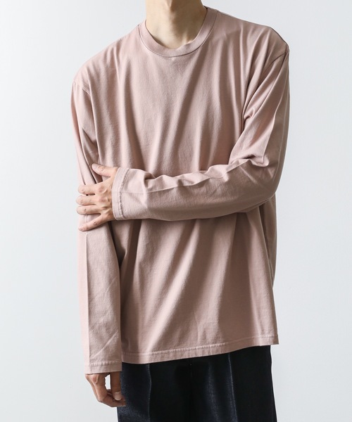 KAZUYUKI KUMAGAI ATTACHMENT(カズユキクマガイアタッチメント)の「COTTON JERSEY CREWNECK T-SHIRT(Tシャツ/カットソー・メンズ・ブラック/ブラウン/ホワイト/ピンク系その他・1/2/3)」の4枚目の写真