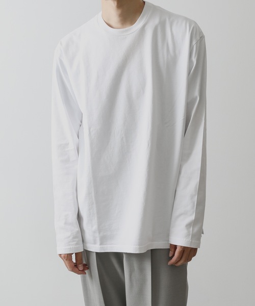 KAZUYUKI KUMAGAI ATTACHMENT(カズユキクマガイアタッチメント)の「COTTON JERSEY CREWNECK T-SHIRT(Tシャツ/カットソー・メンズ・ブラック/ブラウン/ホワイト/ピンク系その他・1/2/3)」の2枚目の写真