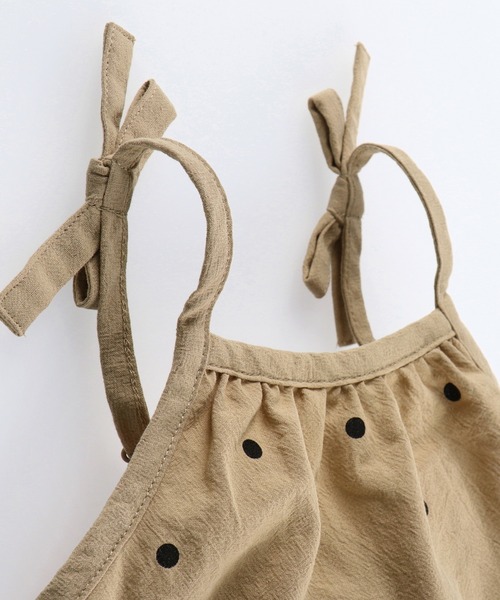 BRANSHES（ブランシェス）の「ドット柄サロペット（その他ベビーウェア・キッズ・ベージュ・70cm/80ｃｍ）」の3枚目の写真