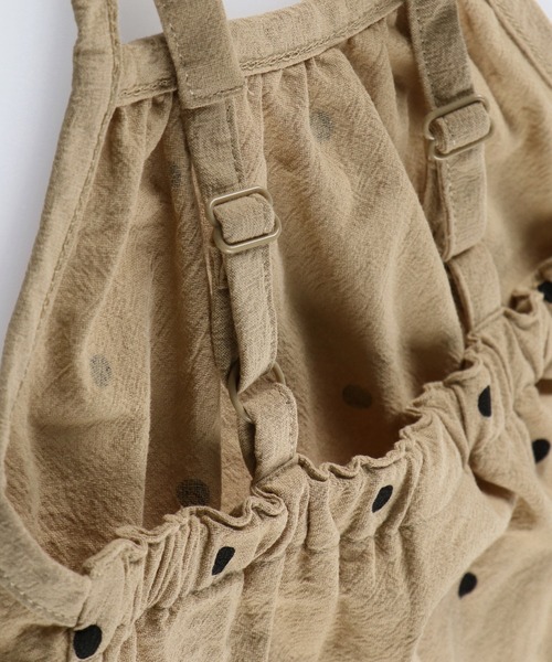 BRANSHES（ブランシェス）の「ドット柄サロペット（その他ベビーウェア・キッズ・ベージュ・70cm/80ｃｍ）」の2枚目の写真