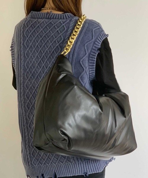 ASH（アッシュ）の「【OTTAVIA】チェーントートバッグ（トートバッグ・レディース・ブラック/アイボリー・ONE SIZE）」の15枚目の写真