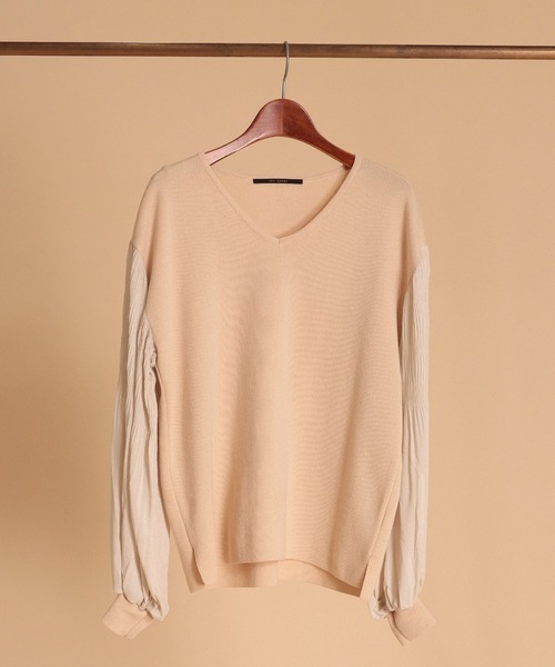 マジョリカスリーブVネックプルオーバー