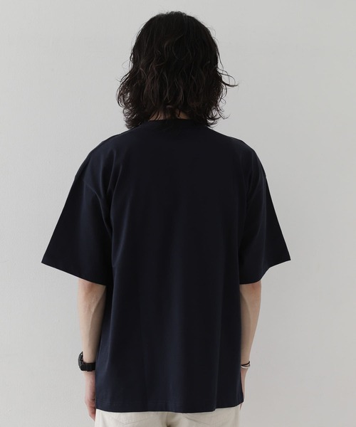 URBAN RESEARCH Sonny Label（アーバンリサーチサニーレーベル）の「ボーダー切替Tシャツ（Tシャツ/カットソー・メンズ・オフホワイト/ネイビー/オレンジ・LARGE/MEDIUM）」の8枚目の写真
