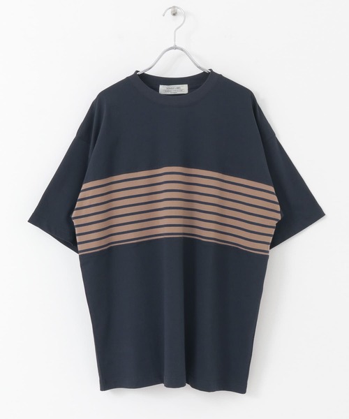 URBAN RESEARCH Sonny Label（アーバンリサーチサニーレーベル）の「ボーダー切替Tシャツ（Tシャツ/カットソー・メンズ・オフホワイト/ネイビー/オレンジ・LARGE/MEDIUM）」の13枚目の写真