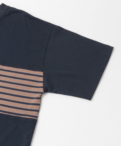 URBAN RESEARCH Sonny Label（アーバンリサーチサニーレーベル）の「ボーダー切替Tシャツ（Tシャツ/カットソー・メンズ・オフホワイト/ネイビー/オレンジ・LARGE/MEDIUM）」の11枚目の写真