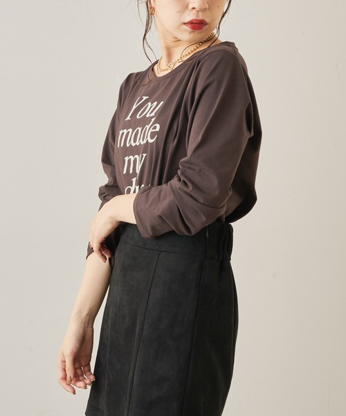 Chico（チコ）の「フロッキーロゴロンT（Tシャツ/カットソー・レディース・ブラウン/ブラック/ライトベージュ/ホワイト・FREE）」の21枚目の写真