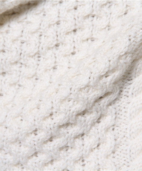 CIAOPANIC（チャオパニック）の「【Ciaopanic】アラン柄ポケット付きC/N（ニット/セーター・メンズ・ネイビー/グレー/ホワイト・LARGE/MEDIUM）」の9枚目の写真