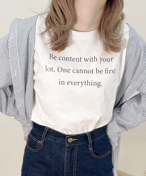 apres jour clair(アプレジュールクレア)の「【apres jour clair】アソートロゴロンT【ZOZOTOWN限定アイテム】(Tシャツ/カットソー・レディース・オフホワイト/イエロー/ベージュ/ホワイト系その他・X-LARGE/フリー)」の3枚目の写真