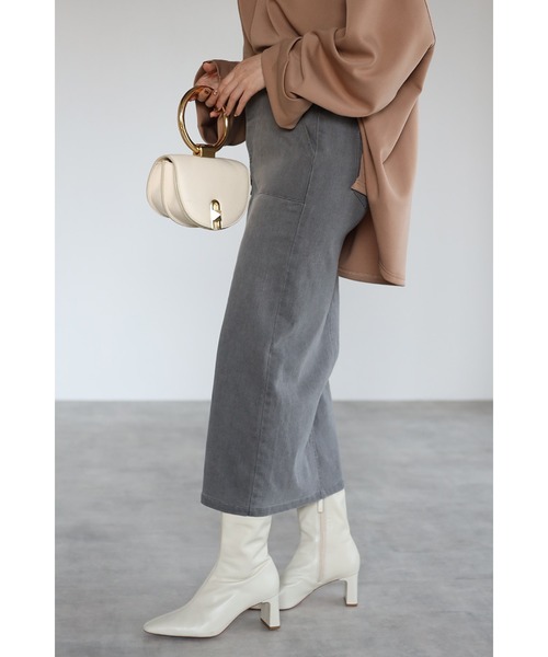 Bonjour Sagan(ボンジュールサガン)の「ストレッチデニムタイトスカート(デニムスカート・レディース・ブラック/グレー・FREE)」の2枚目の写真