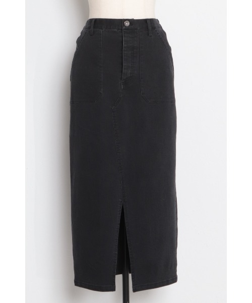 Bonjour Sagan(ボンジュールサガン)の「ストレッチデニムタイトスカート(デニムスカート・レディース・ブラック/グレー・FREE)」の17枚目の写真