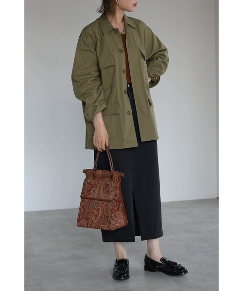 Bonjour Sagan(ボンジュールサガン)の「ストレッチデニムタイトスカート(デニムスカート・レディース・ブラック/グレー・FREE)」の14枚目の写真