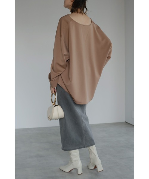 Bonjour Sagan(ボンジュールサガン)の「ストレッチデニムタイトスカート(デニムスカート・レディース・ブラック/グレー・FREE)」の12枚目の写真