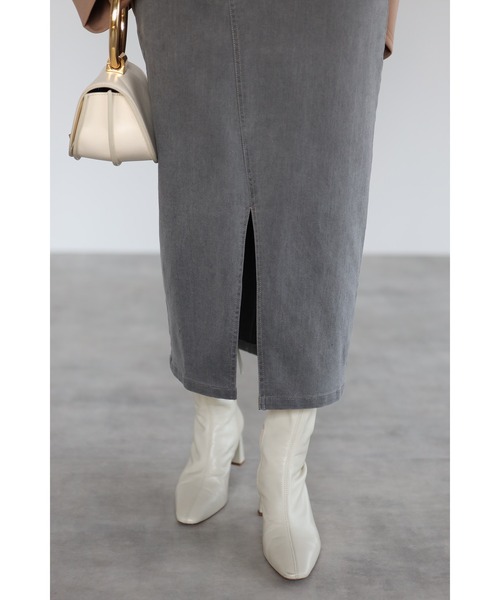 Bonjour Sagan(ボンジュールサガン)の「ストレッチデニムタイトスカート(デニムスカート・レディース・ブラック/グレー・FREE)」の16枚目の写真