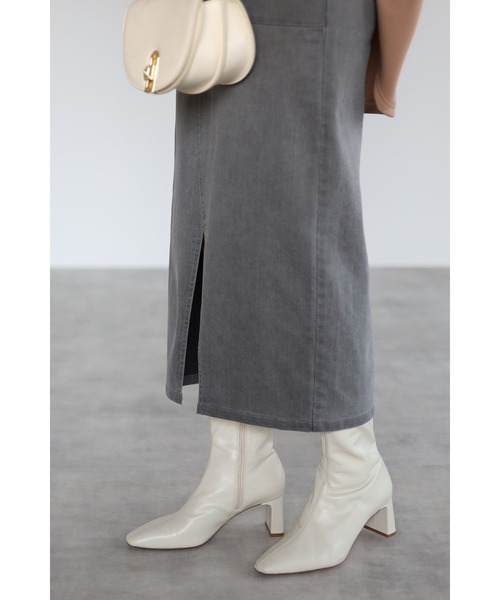 Bonjour Sagan(ボンジュールサガン)の「ストレッチデニムタイトスカート(デニムスカート・レディース・ブラック/グレー・FREE)」の9枚目の写真