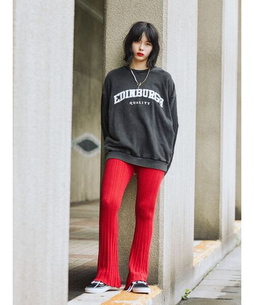 jouetie（ジュエティ）の「ニットドッキングカレッジプルオーバー【スウェット/トレーナー】（スウェット・レディース・ブラック/ネイビー/アイボリー/ボルドー・MEDIUM）」の8枚目の写真