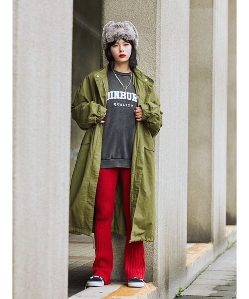 jouetie（ジュエティ）の「ニットドッキングカレッジプルオーバー【スウェット/トレーナー】（スウェット・レディース・ブラック/ネイビー/アイボリー/ボルドー・MEDIUM）」の11枚目の写真