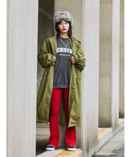 jouetie（ジュエティ）の「ニットドッキングカレッジプルオーバー【スウェット/トレーナー】（スウェット・レディース・ブラック/ネイビー/アイボリー/ボルドー・MEDIUM）」の18枚目の写真