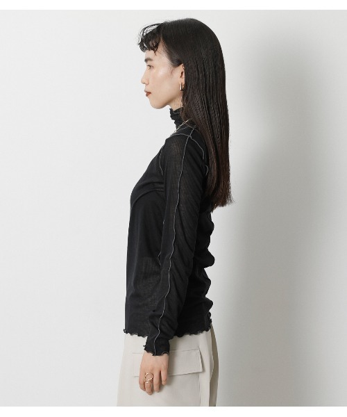 crie conforto（クリーコンフォルト）の「メローハイネックプルオーバー（ニット/セーター・レディース・チャコールグレー/ブラック/サックスブルー/アイボリー・SMALL/MEDIUM/LARGE）」の22枚目の写真