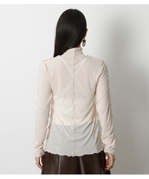 crie conforto（クリーコンフォルト）の「メローハイネックプルオーバー（ニット/セーター・レディース・チャコールグレー/ブラック/サックスブルー/アイボリー・SMALL/MEDIUM/LARGE）」の10枚目の写真