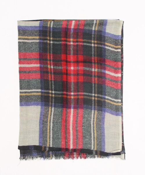 Glen Prince(グレンプリンス)の「【GLEN PRINCE(グレン プリンス)】 ストール ハーフチェック柄(ストール/ショール・レディース・グリーン/レッド・FREE)」の6枚目の写真