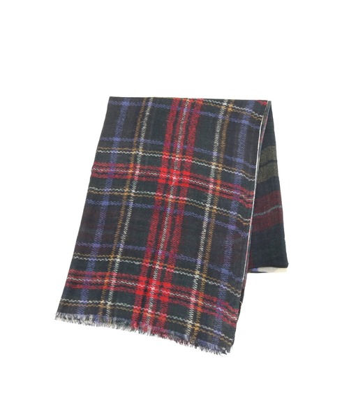 Glen Prince(グレンプリンス)の「【GLEN PRINCE(グレン プリンス)】 ストール ハーフチェック柄(ストール/ショール・レディース・グリーン/レッド・FREE)」の7枚目の写真