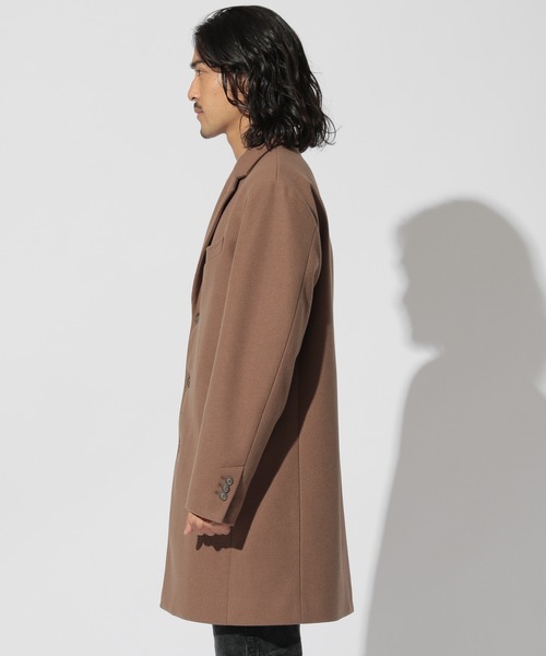 BAYFLOW（ベイフロー）の「ウーリーテックチェスターコート（チェスターコート・メンズ・ダークブラウン/ネイビー・SMALL/MEDIUM/LARGE）」の5枚目の写真