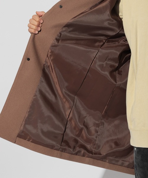 BAYFLOW（ベイフロー）の「ウーリーテックチェスターコート（チェスターコート・メンズ・ダークブラウン/ネイビー・SMALL/MEDIUM/LARGE）」の6枚目の写真