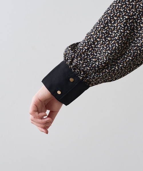 natural couture（ナチュラルクチュール）の「【WEB限定】配色襟付きレトロワンピース（ワンピース・レディース・ブラック系/ブラウン/ベージュ/ベージュ系/ミント/グリーン系・FREE）」の16枚目の写真