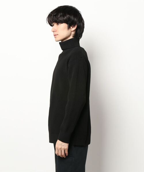 BACK NUMBER(バックナンバー)の「【BACK NUMBER】畦編みタートルニット(ニット/セーター・メンズ・ブラウン/ブラック/オフホワイト・L/XL/S/M)」の4枚目の写真