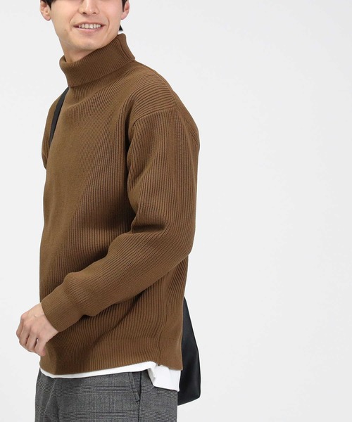 BACK NUMBER(バックナンバー)の「【BACK NUMBER】畦編みタートルニット(ニット/セーター・メンズ・ブラウン/ブラック/オフホワイト・L/XL/S/M)」の17枚目の写真