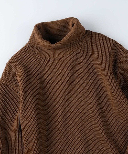 BACK NUMBER(バックナンバー)の「【BACK NUMBER】畦編みタートルニット(ニット/セーター・メンズ・ブラウン/ブラック/オフホワイト・L/XL/S/M)」の13枚目の写真