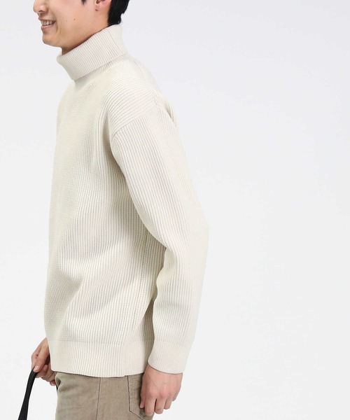 BACK NUMBER(バックナンバー)の「【BACK NUMBER】畦編みタートルニット(ニット/セーター・メンズ・ブラウン/ブラック/オフホワイト・L/XL/S/M)」の22枚目の写真