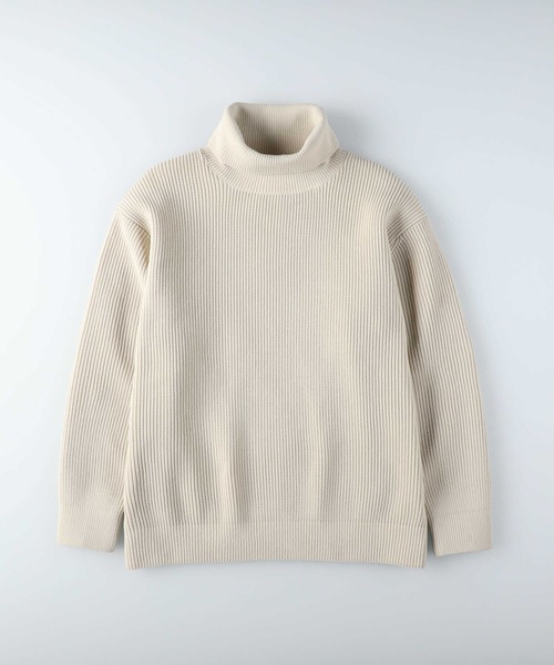 BACK NUMBER(バックナンバー)の「【BACK NUMBER】畦編みタートルニット(ニット/セーター・メンズ・ブラウン/ブラック/オフホワイト・L/XL/S/M)」の12枚目の写真