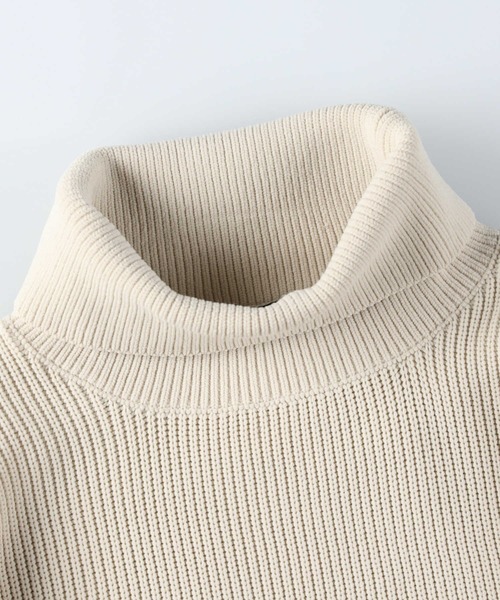 BACK NUMBER(バックナンバー)の「【BACK NUMBER】畦編みタートルニット(ニット/セーター・メンズ・ブラウン/ブラック/オフホワイト・L/XL/S/M)」の8枚目の写真