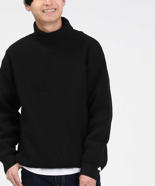 BACK NUMBER(バックナンバー)の「【BACK NUMBER】畦編みタートルニット(ニット/セーター・メンズ・ブラウン/ブラック/オフホワイト・L/XL/S/M)」の21枚目の写真