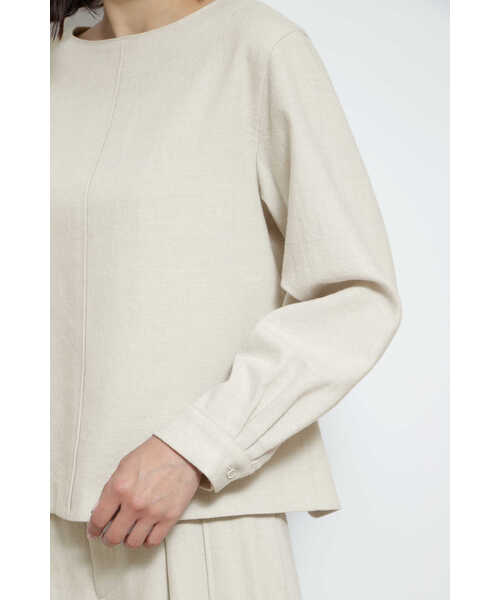 human woman(ヒューマンウーマン)の「◆セミ梳毛ツイルプルオーバー(Tシャツ/カットソー・レディース・ホワイト系その他/グレー・MEDIUM)」の21枚目の写真