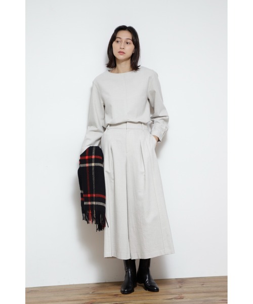 human woman(ヒューマンウーマン)の「◆セミ梳毛ツイルプルオーバー(Tシャツ/カットソー・レディース・ホワイト系その他/グレー・MEDIUM)」の3枚目の写真