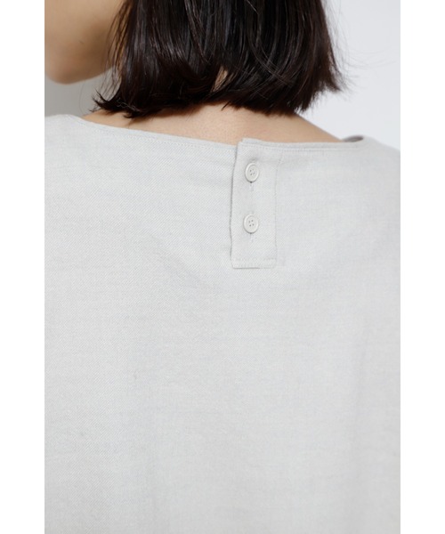 human woman(ヒューマンウーマン)の「◆セミ梳毛ツイルプルオーバー(Tシャツ/カットソー・レディース・ホワイト系その他/グレー・MEDIUM)」の10枚目の写真