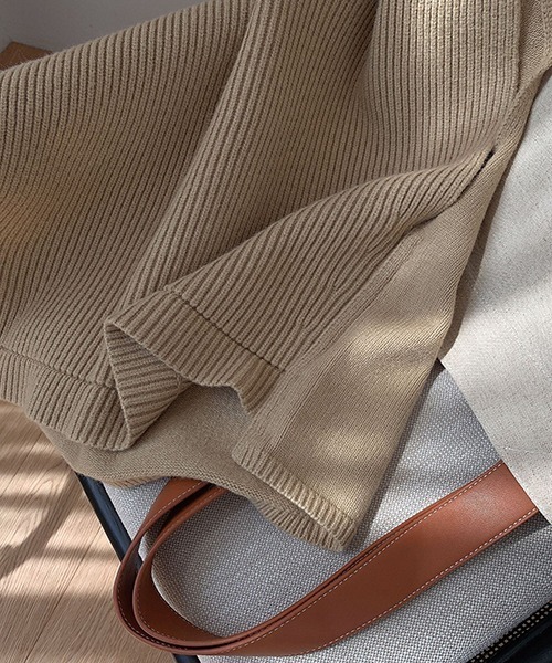 chuclla（チュクラ）の「ハイネック リブニットベスト chw21a123（ニット/セーター・レディース・ベージュ/ネイビー・FREE）」の12枚目の写真