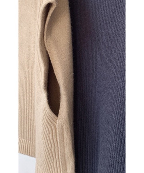 chuclla（チュクラ）の「ハイネック リブニットベスト chw21a123（ニット/セーター・レディース・ベージュ/ネイビー・FREE）」の16枚目の写真