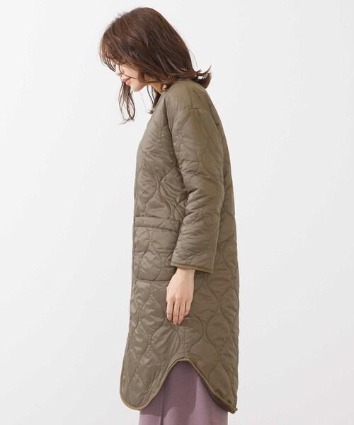 SHOO・LA・RUE(シューラルー)の「◆リバーシブルボア中綿キルティングコート(その他アウター・レディース・ブラック/カーキ/サンドベージュ・02/03/04)」の6枚目の写真