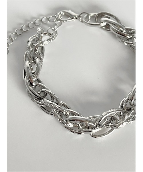 mou（モウ）の「トライバルデザインチェーンブレス（ブレスレット・レディース・シルバー・FREE）」の4枚目の写真