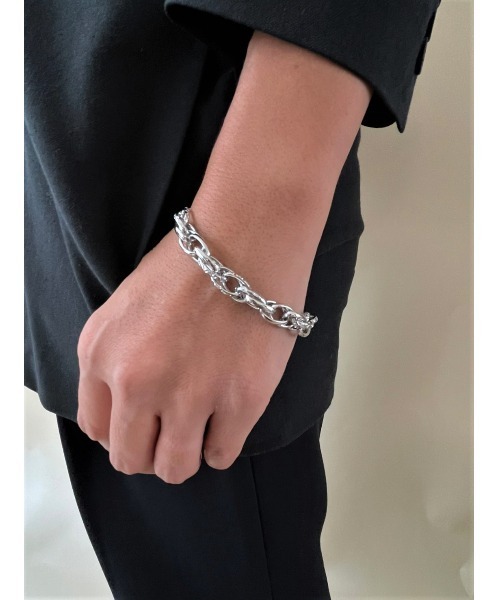 mou（モウ）の「トライバルデザインチェーンブレス（ブレスレット・レディース・シルバー・FREE）」の6枚目の写真