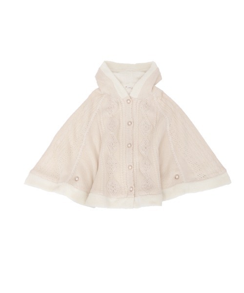 axes femme（アクシーズファム）の「裏ボアニットポンチョ（ポンチョ・レディース・ワイン/キナリ/グレー・MEDIUM）」の15枚目の写真