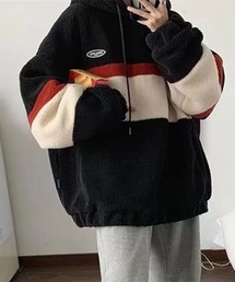 lala Born | カラーラインボアパーカー(パーカー)