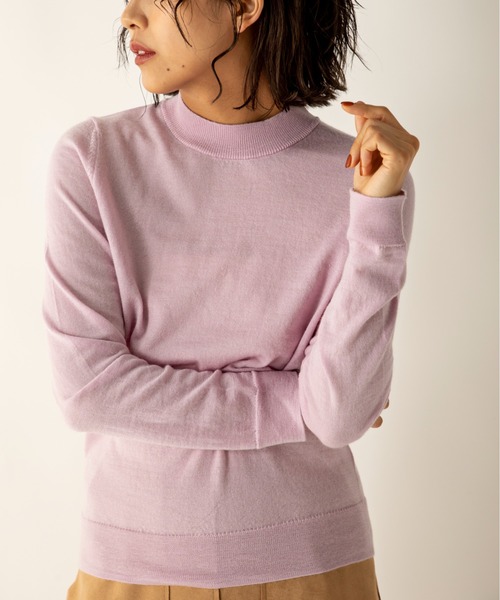 MILLION CARATS(ミリオンカラッツ)の「防縮メリノウールトップス(ニット/セーター・レディース・ブラック/ブラウン/グレー/オフホワイト/ピンク/イエロー・MEDIUM)」の6枚目の写真