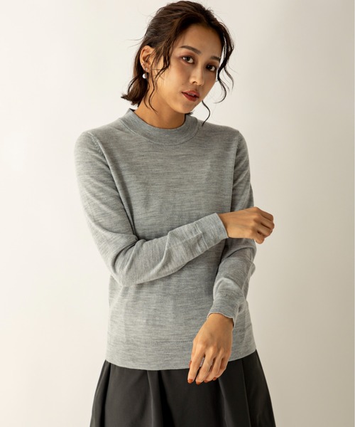 MILLION CARATS(ミリオンカラッツ)の「防縮メリノウールトップス(ニット/セーター・レディース・ブラック/ブラウン/グレー/オフホワイト/ピンク/イエロー・MEDIUM)」の15枚目の写真